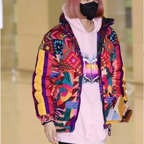 FARM Rio Colorful Patchwork Puffer Jacket - Picture 3 of 6